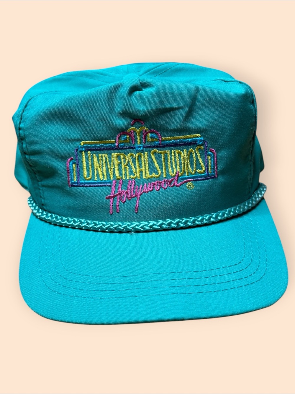 Vintage Universal Studios Hollywood Hat Green Vtg 80s